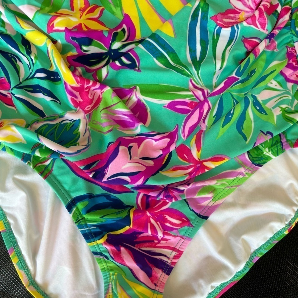 Stella Parker NWT Multi Color Floral One Piece Swimsuit - Picture 5 of 10
